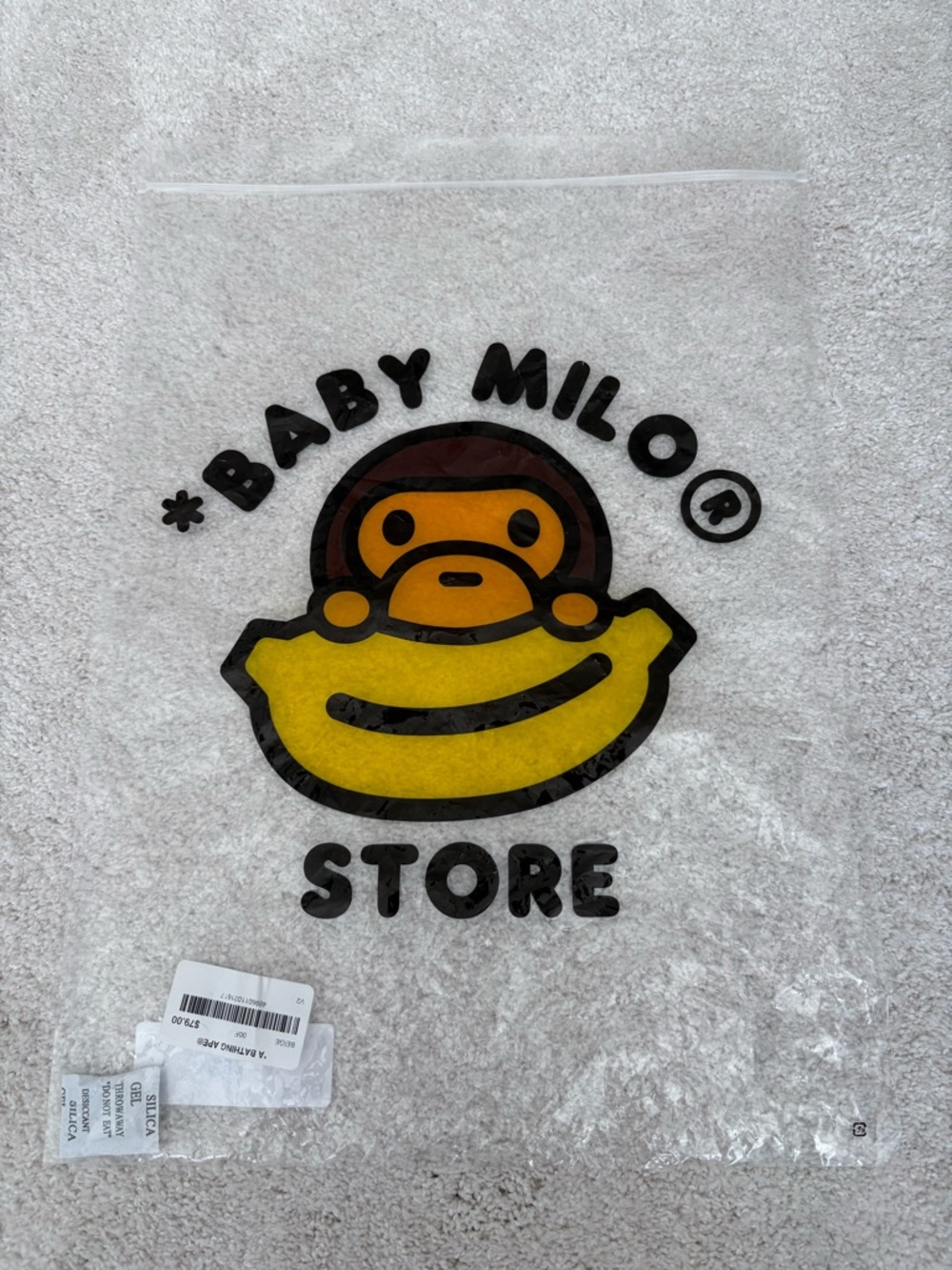 BAPE Bathing Ape Baby Milo zip top storage bag